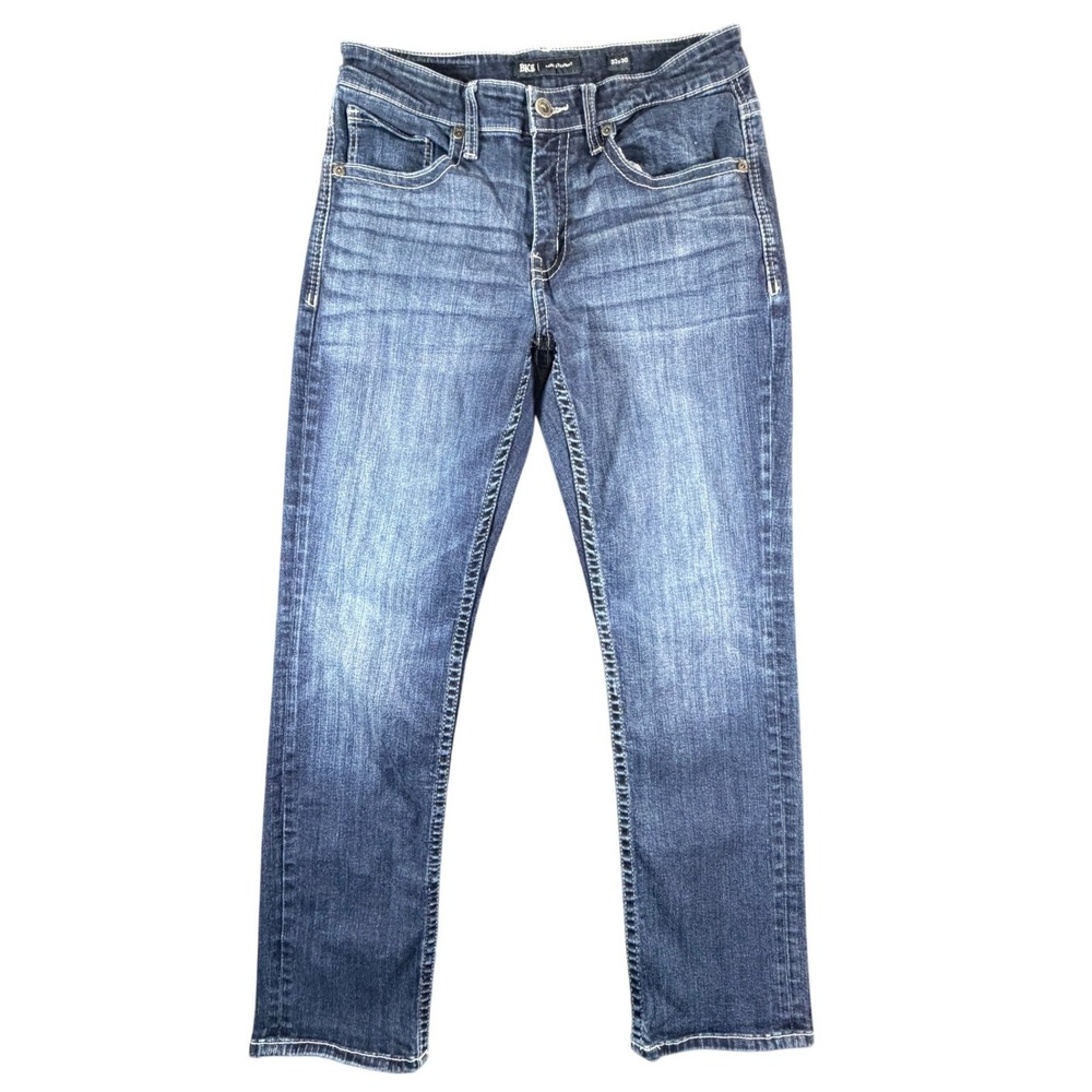 BKE Jake Straight Leg Jeans Mens 32x30 Medium Wash Blue Stretch Denim Pants